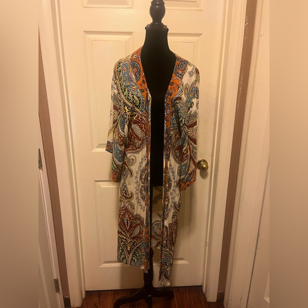 Free People Bohemian Paisley Kimono O/S